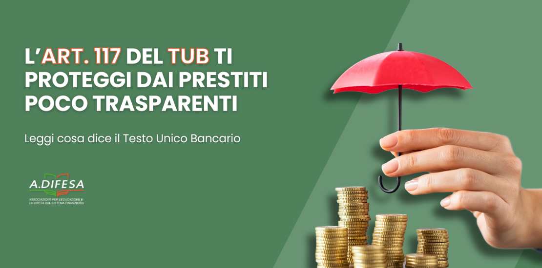 Visual ADifesa – Blog – Art 117 TUB Testo Unico Bancario