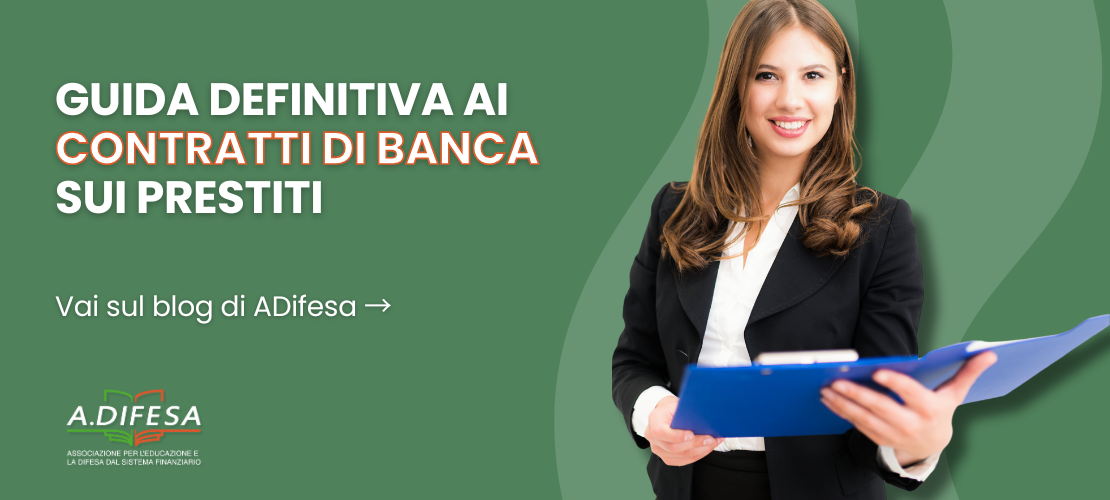 Visual ADifesa - Copertina post - Contratto di banca, guida