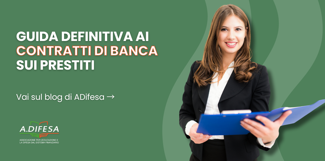 Visual ADifesa - Copertina post - Contratto di banca, guida